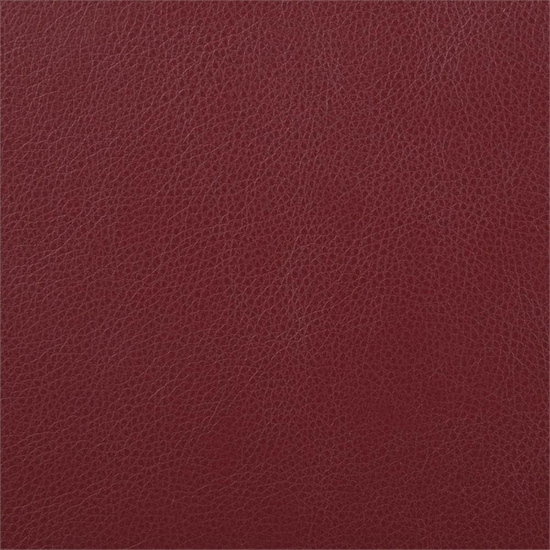 Red Faux Leather Reclining Loveseat With Manual Recline