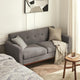 Grey Mid Century Modern Loveseat Sofa 65.3 Inch Living Room