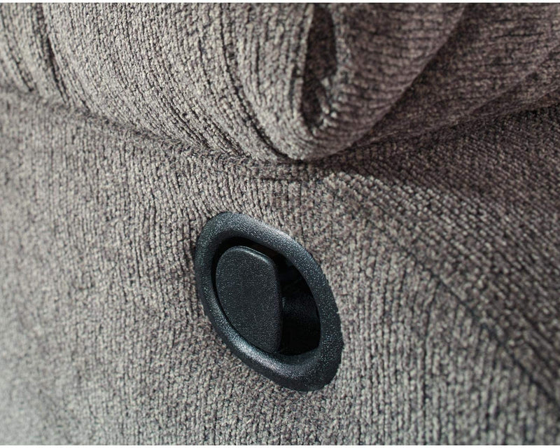 Gray Reclining Sofa With Waterfall Back For Living Room